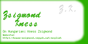 zsigmond kness business card